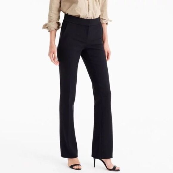J. Crew Edie Black Classic Trouser Pant Size 10 - Picture 1 of 16